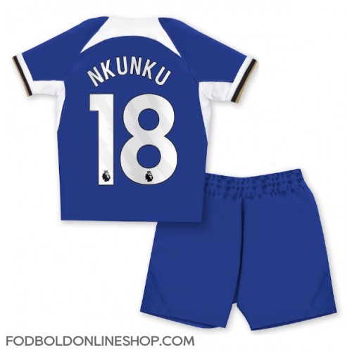 Chelsea Christopher Nkunku #18 Hjemme Trøje Børn 2023-24 Kortærmet (+ Korte bukser)